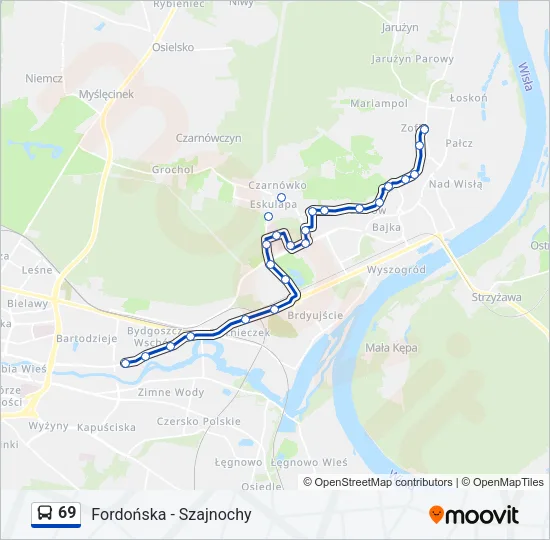 69 Bus Line Map