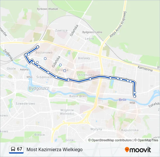 67 Bus Line Map