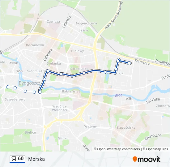 60 Bus Line Map