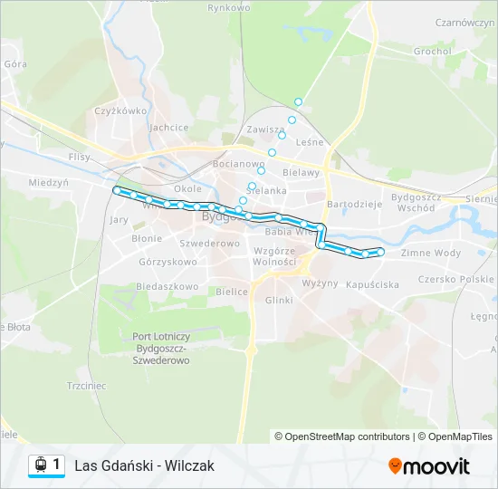 1 Light Rail Line Map