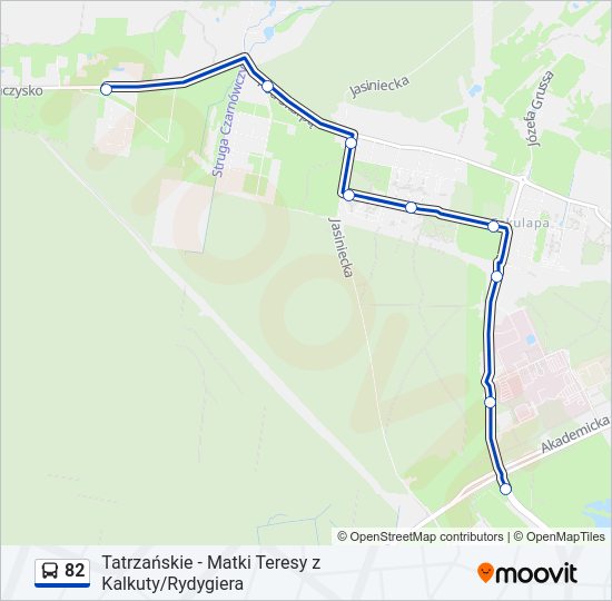 82 bus Line Map