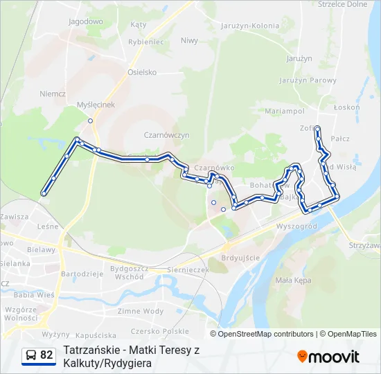 82 Bus Line Map