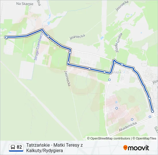 82 Bus Line Map