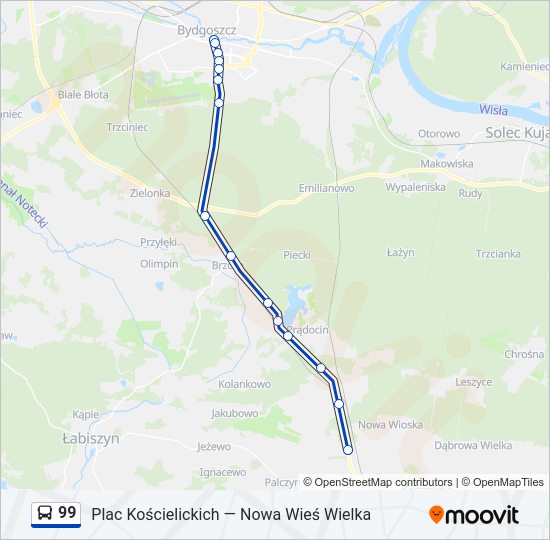 99 bus Line Map