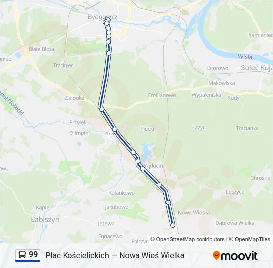99 Bus Line Map