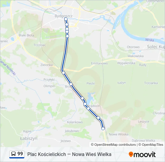 99 Bus Line Map