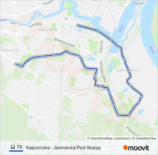 Автобус 73: карта маршрута