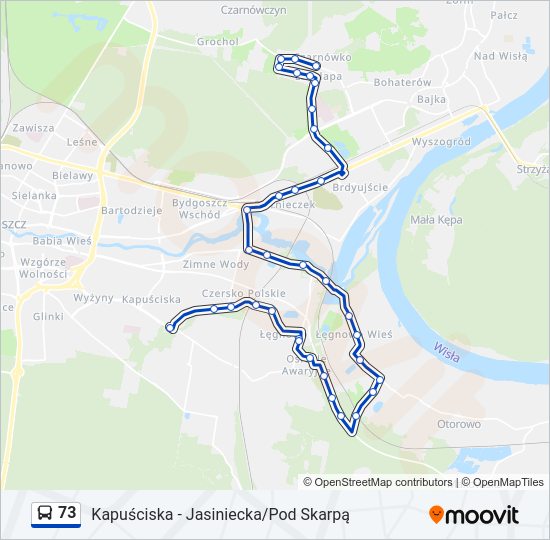 73 bus Line Map