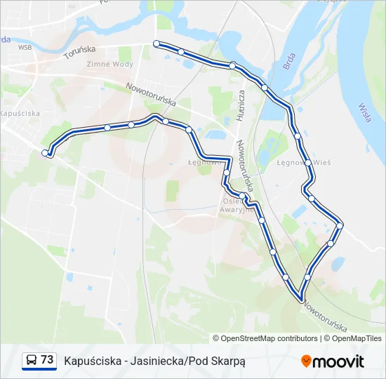 Автобус 73: карта маршрута