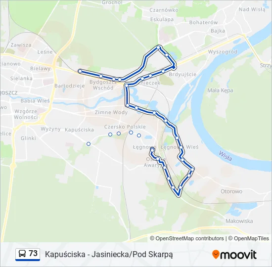 Автобус 73: карта маршрута
