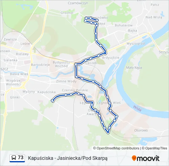 Автобус 73: карта маршрута