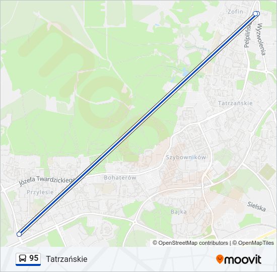 95 bus Line Map