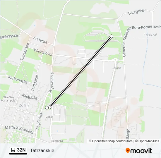 32N Bus Line Map