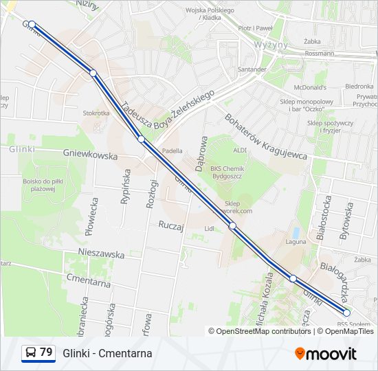 79 bus Line Map