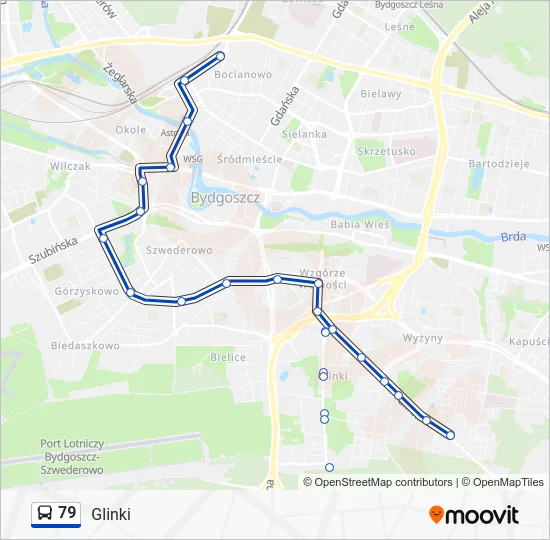 Автобус 79: карта маршрута