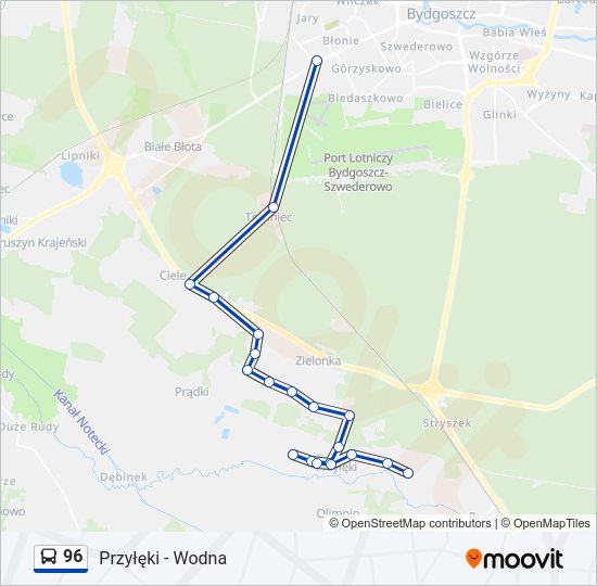 96 bus Line Map