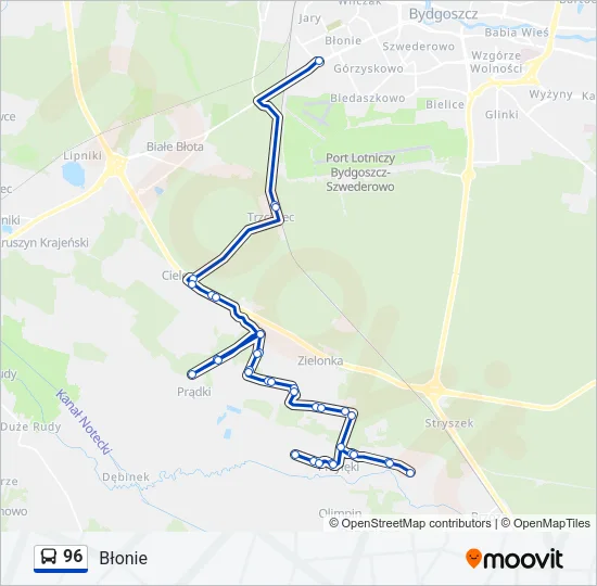 96 Bus Line Map