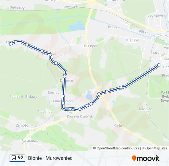 92 Bus Line Map
