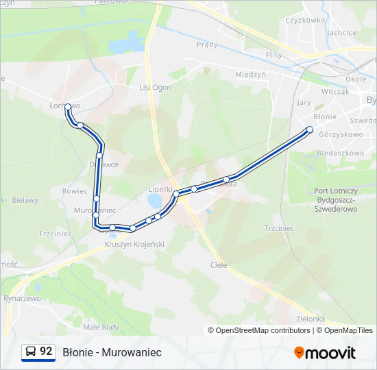 92 Bus Line Map