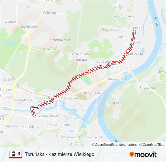 3 Light Rail Line Map