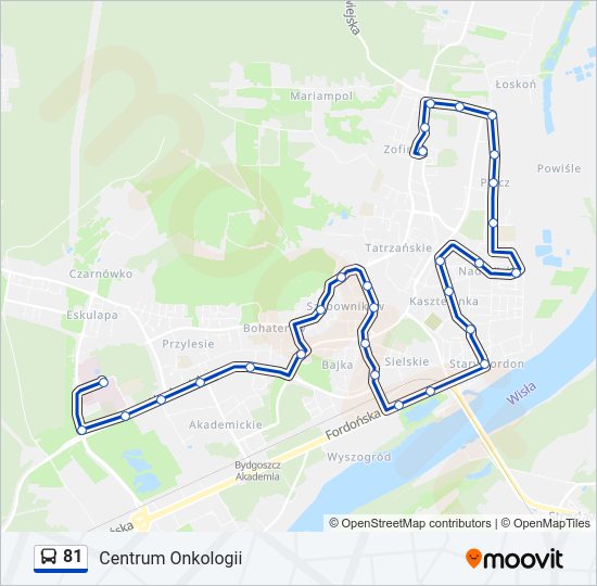 81 bus Line Map