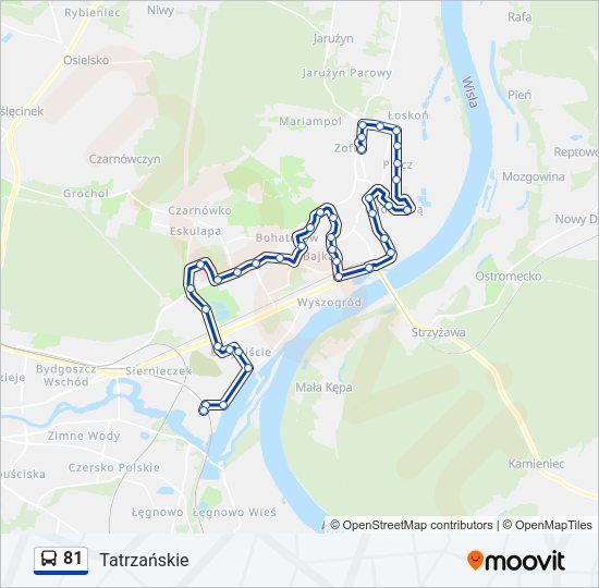 81 bus Line Map