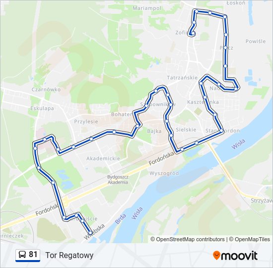 81 bus Line Map