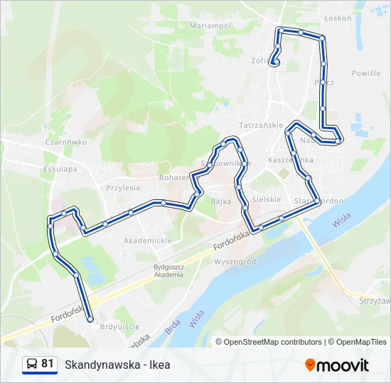 81 Bus Line Map