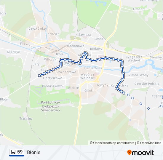 59 bus Line Map