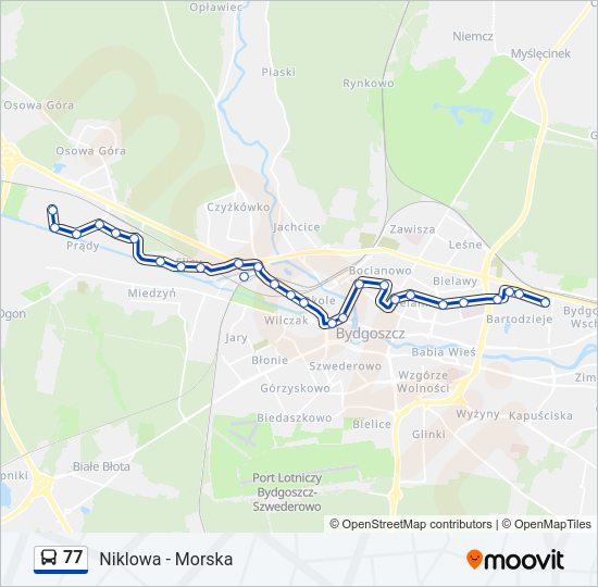 77 bus Line Map