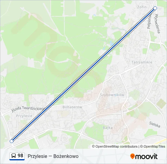 98 Bus Line Map