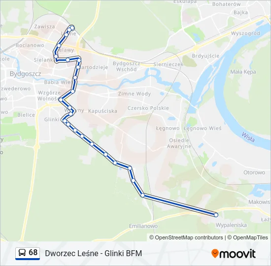 68 Bus Line Map
