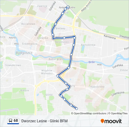68 Bus Line Map