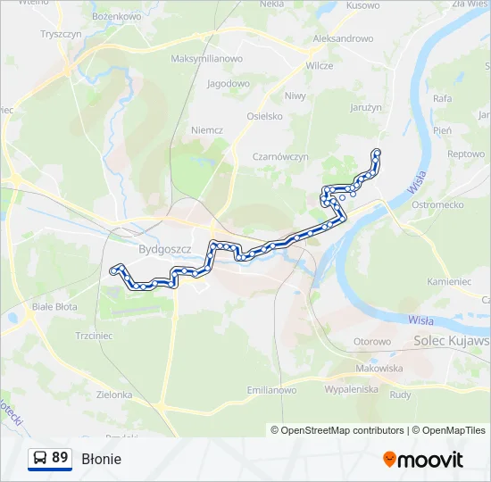 89 Bus Line Map