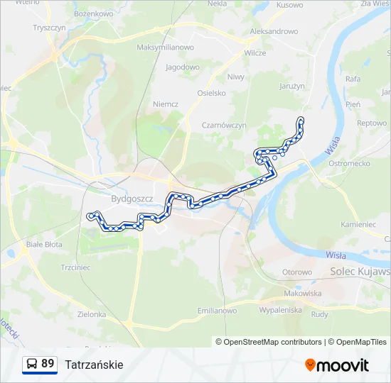 89 Bus Line Map