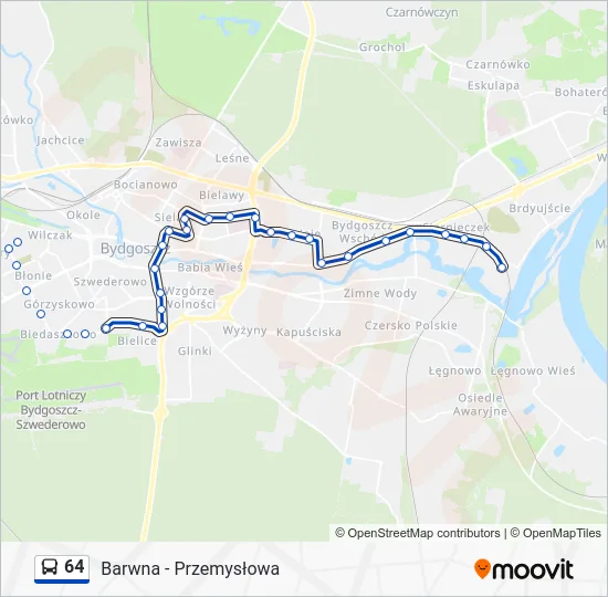 Автобус 64: карта маршрута