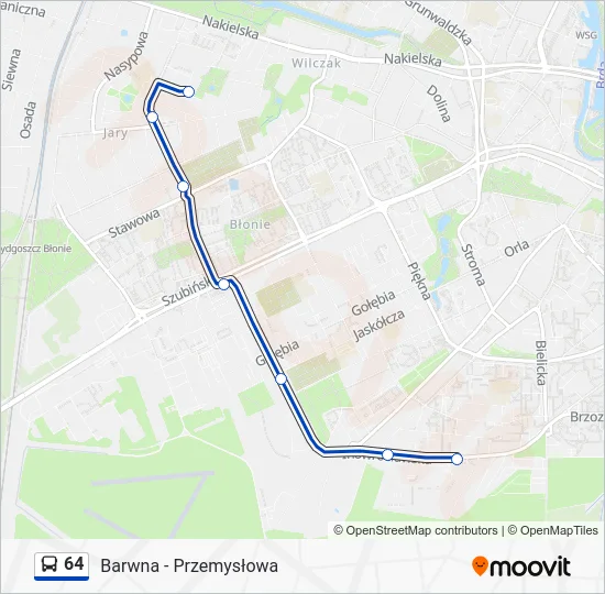 Автобус 64: карта маршрута