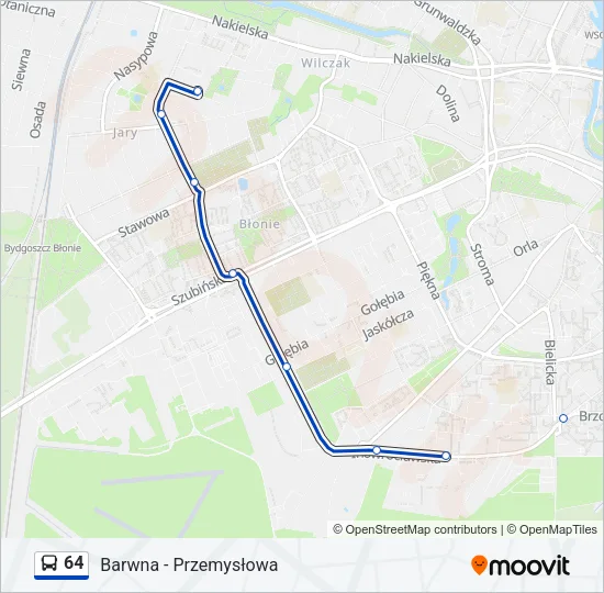 64 Bus Line Map