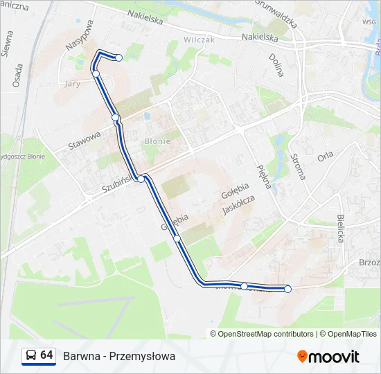 64 Bus Line Map