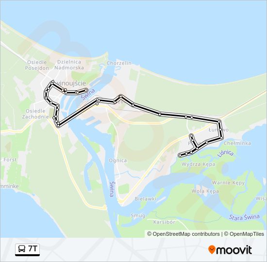 7T bus Line Map