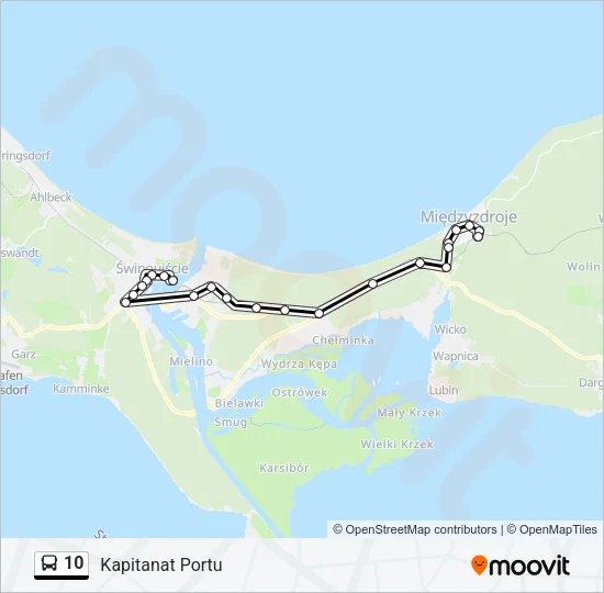 Автобус 10: карта маршрута