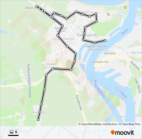 6 bus Line Map