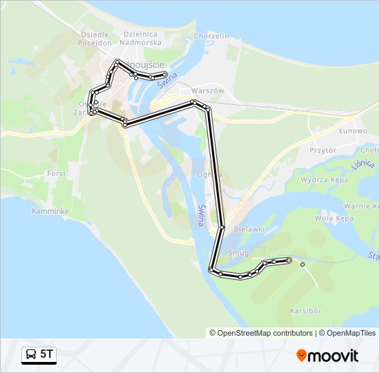 5T bus Line Map