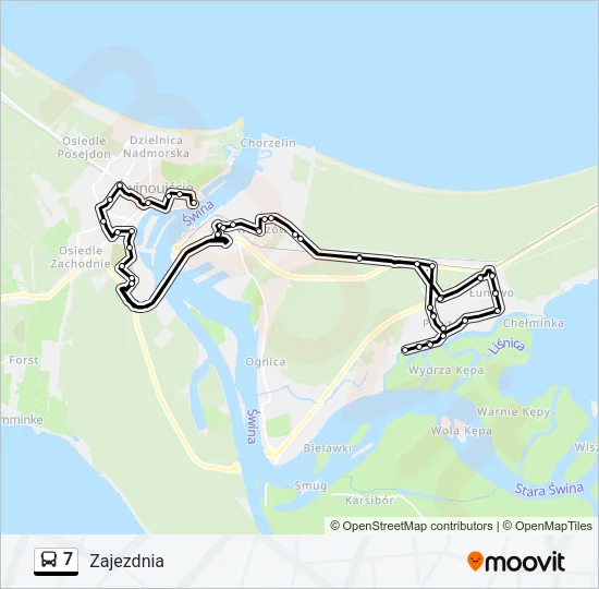Автобус 7: карта маршрута