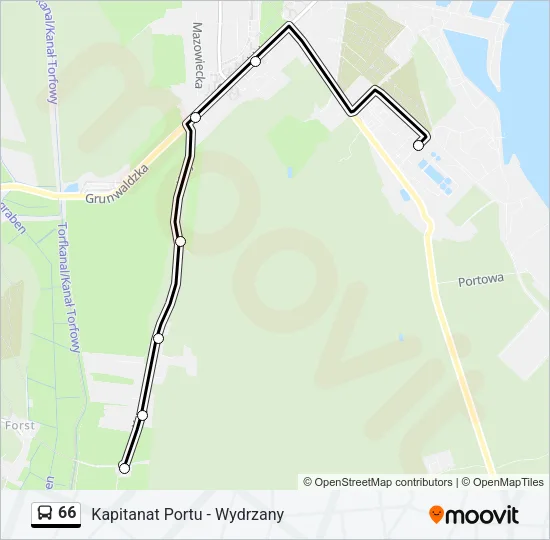 66 Bus Line Map