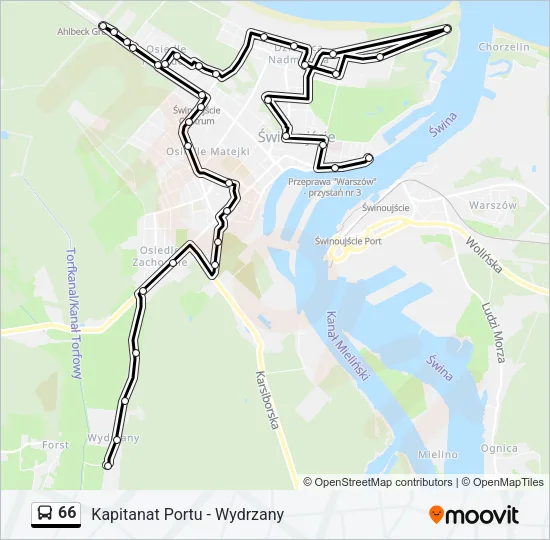 66 Bus Line Map