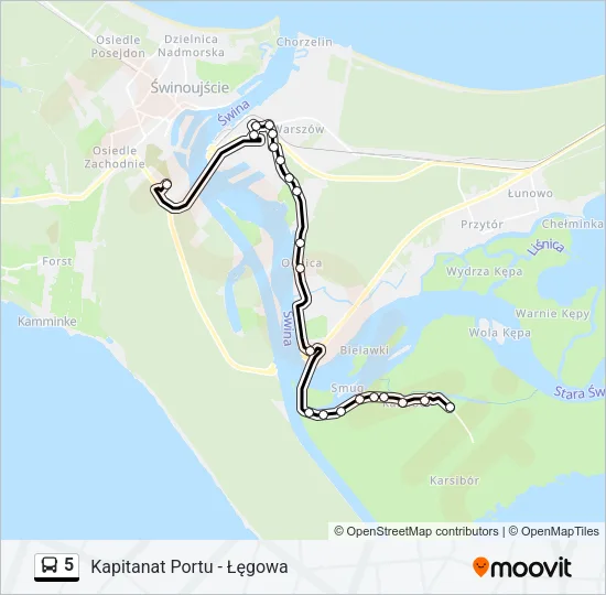 5 Bus Line Map