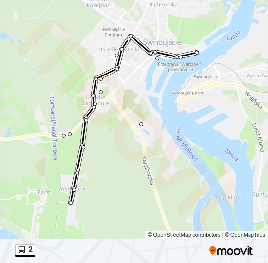 2 bus Line Map