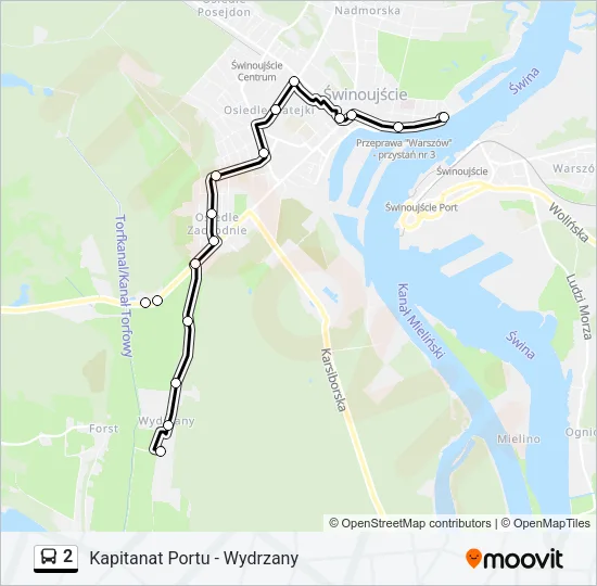 2 Bus Line Map