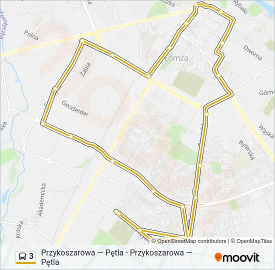 3 Bus Line Map